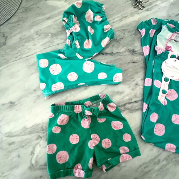 SweetHoneyClothing Mommy XS & Me 3T 3 piece sand dollar beach set - Picture 1 of 3